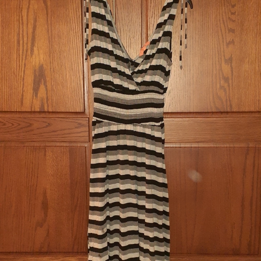 Ninety Women Lg Striped Sundress
